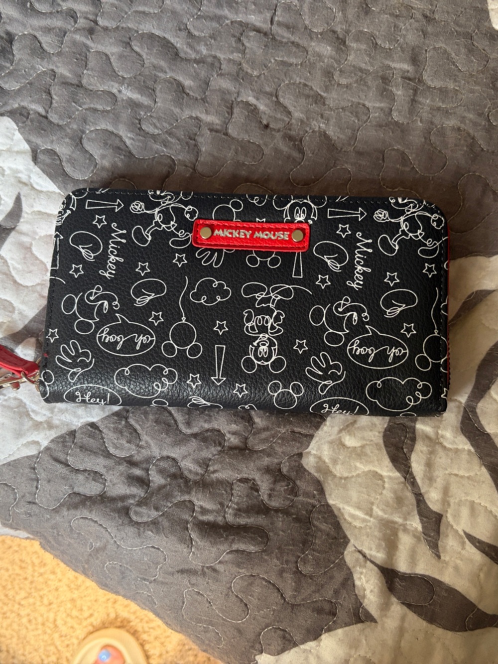 Disney Black Wristlet Phone Case with Red Strap
